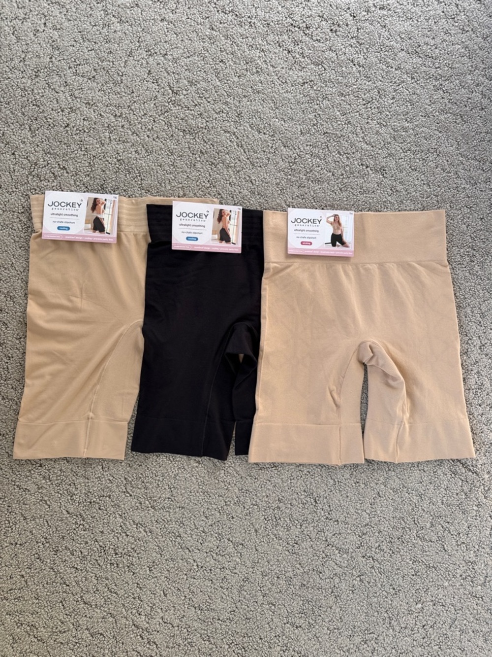Jockey Seamless Shapewear Shorts 3-Pack Set Slipshort Women’s Size Medium NWT
